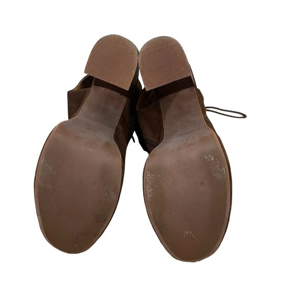 Jeffrey Campbell Lana Brown Suede Lace Up Platform Bootie Boot Size 9 - Picture 5 of 10